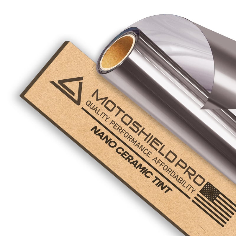 MotoShield Pro 50% VLT Nano Ceramic Window Tint for Car 20â€ in x 10â€™ ft 2PLY Roll High Heat Rejection & Glare Reduction Auto Tint Privacy Film, Rejects up to 99% IRR, 99% UV Blocking, Easy DIY Shrink - Image 1